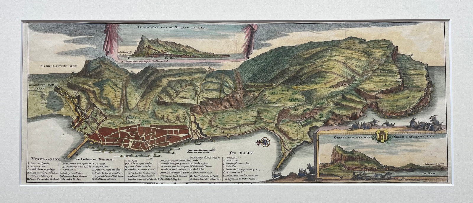 “Gibraltar met alle zyne Fortificatien en Verbeeteringen tot desselvs verzeekering”

(“Gibraltar with all its Fortifications and Improvements for its Defense”) 