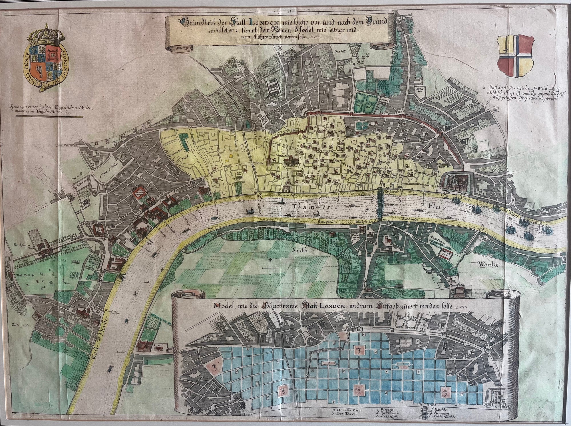 Map of London after the Great Fire