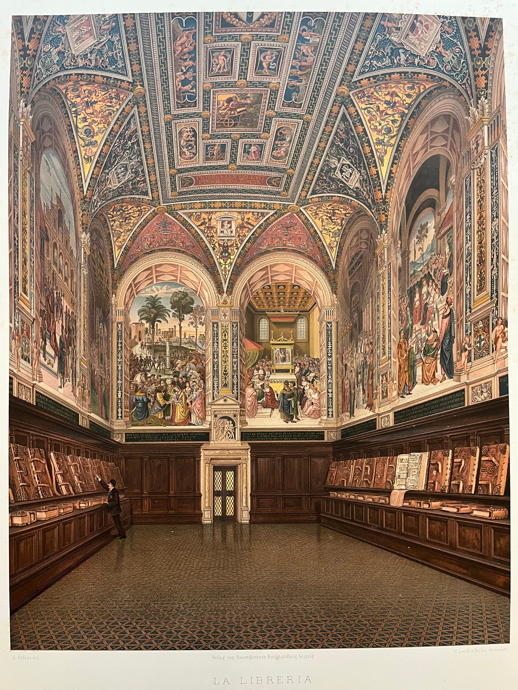 Italië - Bibliotheek in Siena